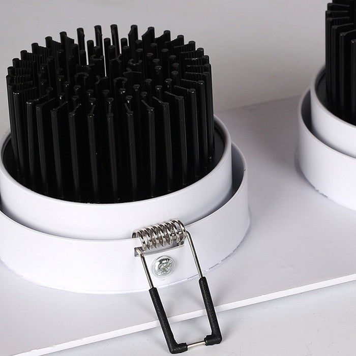 LED Dimmable Square cob Downlight COB 7W 9W/12W 2X7W/2X9W/2X12W LED Spot light decoration Ceiling Lamp AC 110V 220V white body