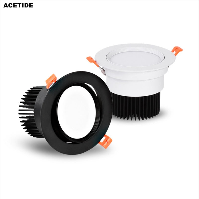 Dimmable Led Downlight 3W 5W 7W 9W 12W 15W Cob Led Spot AC110V / 220V Ceiling Lamp Recessed Downlights Round Spot Light