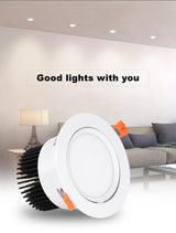 Dimmable Led Downlight 3W 5W 7W 9W 12W 15W Cob Led Spot AC110V / 220V Ceiling Lamp Recessed Downlights Round Spot Light