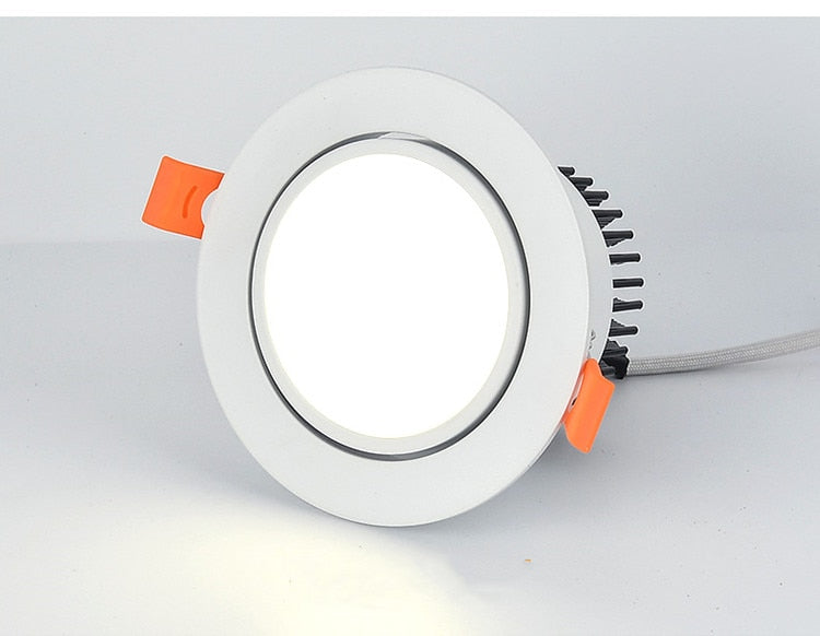 Dimmable Led Downlight 3W 5W 7W 9W 12W 15W Cob Led Spot AC110V / 220V Ceiling Lamp Recessed Downlights Round Spot Light