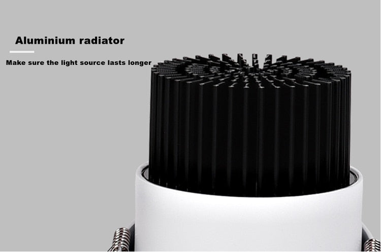 Dimmable Led Downlight 3W 5W 7W 9W 12W 15W Cob Led Spot AC110V / 220V Ceiling Lamp Recessed Downlights Round Spot Light