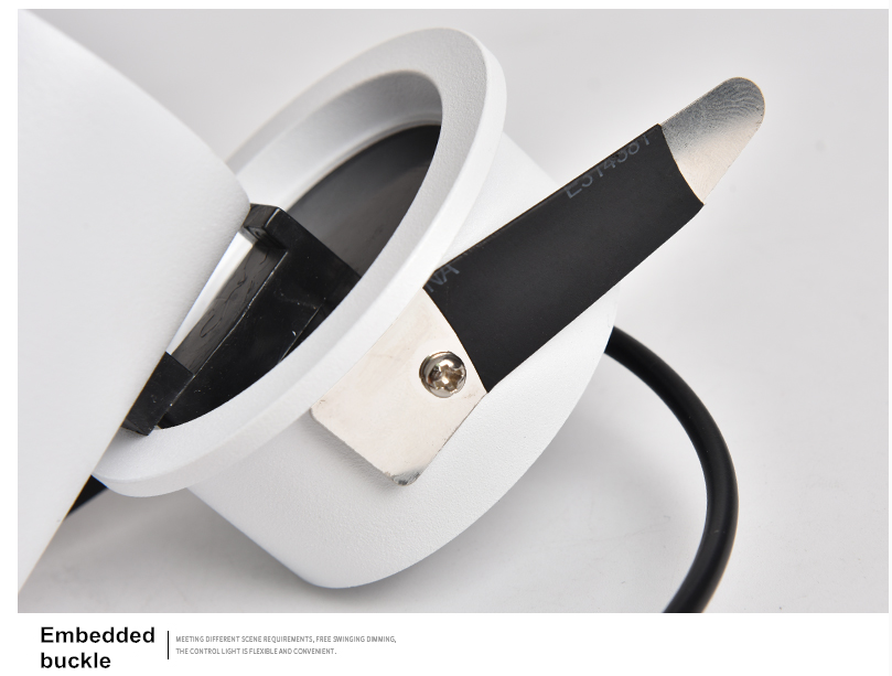 Dimming embedded folding LED downlight 10W 15W 20W LED spotlight living room TV background wall aisle ceiling COB downlight