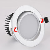 Silver Round Dimmable Recessed LED Downlight 5W 7W 9W 12W 15W 18W 21W 25W Recessed COB Ceiling Spot Light 3000K 4000K 6000K AC90-265V