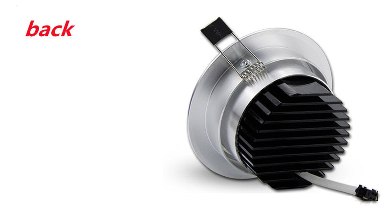 Silver Round Dimmable Recessed LED Downlight 5W 7W 9W 12W 15W 18W 21W 25W Recessed COB Ceiling Spot Light 3000K 4000K 6000K AC90-265V