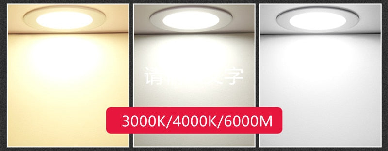 Silver Round Dimmable Recessed LED Downlight 5W 7W 9W 12W 15W 18W 21W 25W Recessed COB Ceiling Spot Light 3000K 4000K 6000K AC90-265V