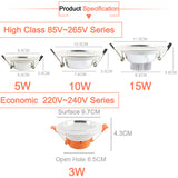 LED Downlight  Round Recessed Lamp 220V 85-265V Led Bulb 4 Pcs 3W 5W 9W 10W 12W 15W 18W LED Spot Lighting Kitchen Bedroom Indoor