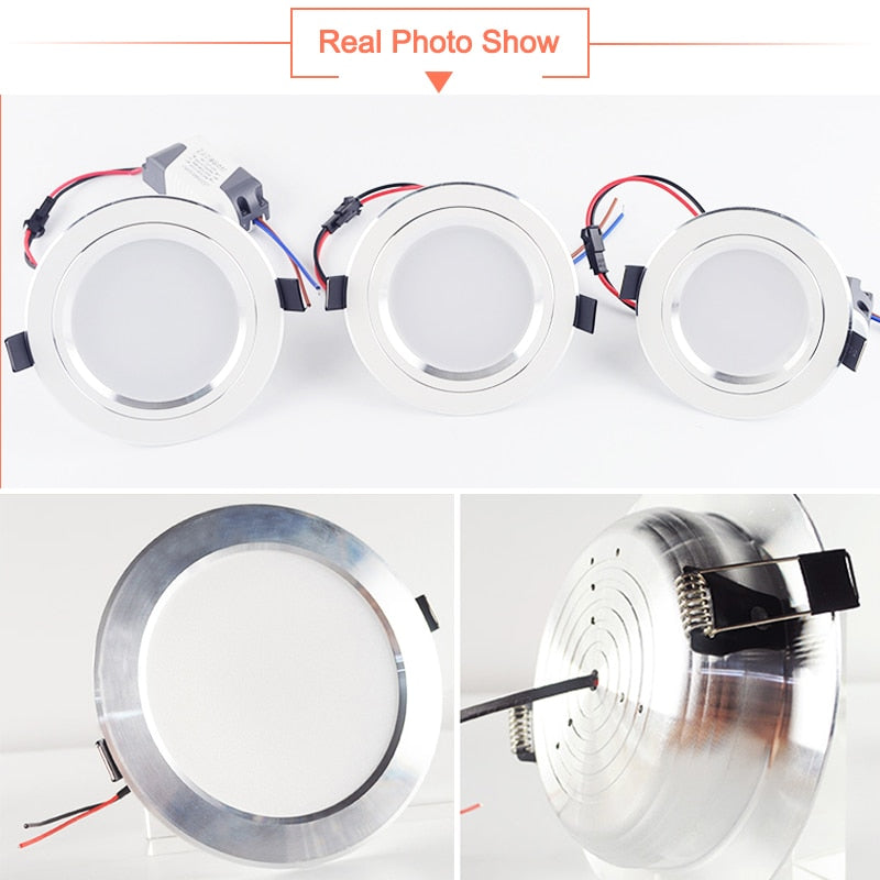 LED Downlight  Round Recessed Lamp 220V 85-265V Led Bulb 4 Pcs 3W 5W 9W 10W 12W 15W 18W LED Spot Lighting Kitchen Bedroom Indoor