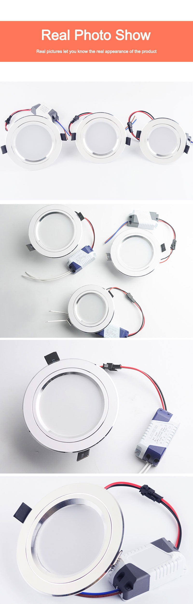 LED Downlight  Round Recessed Lamp 220V 85-265V Led Bulb 4 Pcs 3W 5W 9W 10W 12W 15W 18W LED Spot Lighting Kitchen Bedroom Indoor