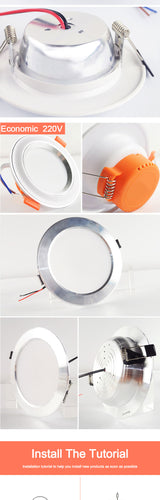 LED Downlight  Round Recessed Lamp 220V 85-265V Led Bulb 4 Pcs 3W 5W 9W 10W 12W 15W 18W LED Spot Lighting Kitchen Bedroom Indoor