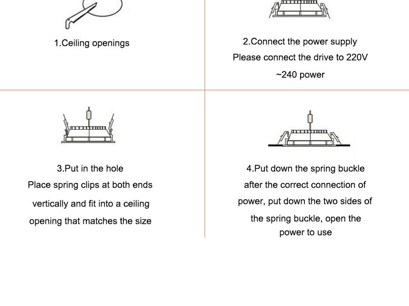 LED Downlight  Round Recessed Lamp 220V 85-265V Led Bulb 4 Pcs 3W 5W 9W 10W 12W 15W 18W LED Spot Lighting Kitchen Bedroom Indoor