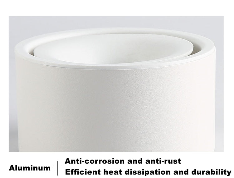 Dimmable 7W 15W LED Downlight Ceiling Spotlights Nordic Lighting For Kitchen Aisle Spot Light Surface Mounted AC90-260V