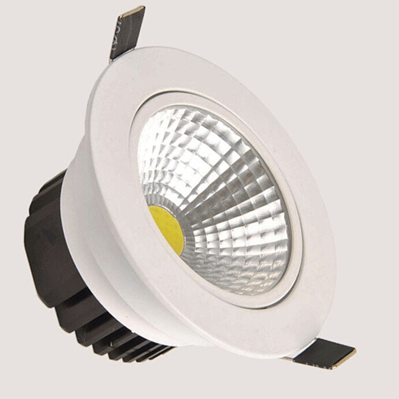 Dimmable 10W COB LED Downlight+Power Driver Warm/Cool/Natural White Fixture Recessed Ceiling Down Lights Lamps