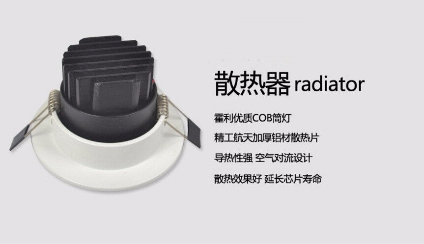 Dimmable 10W COB LED Downlight+Power Driver Warm/Cool/Natural White Fixture Recessed Ceiling Down Lights Lamps