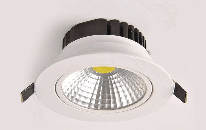 Dimmable 10W COB LED Downlight+Power Driver Warm/Cool/Natural White Fixture Recessed Ceiling Down Lights Lamps
