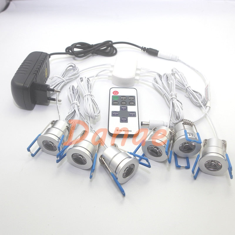 LED Spotlight Mini LED Downlight Warm Cool White 1.5W DC12V LED Cabinet Lights Indoor Lighting for Home Mall Store