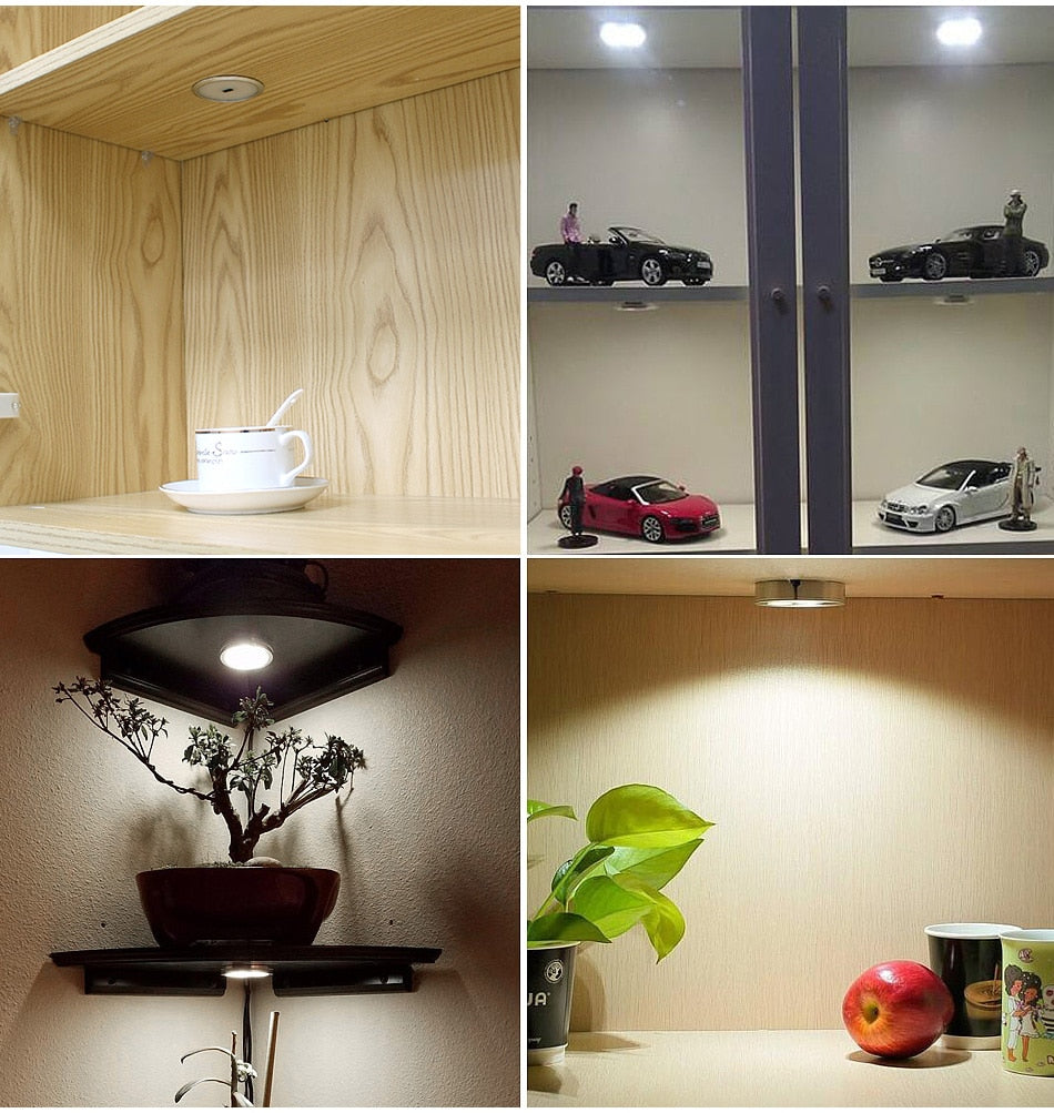 LED Spotlight Mini LED Downlight Warm Cool White 1.5W DC12V LED Cabinet Lights Indoor Lighting for Home Mall Store
