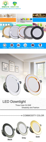 Downlight 3W 5W led Downlight 3000k 4500K 6000K AC220V-240V recessed led downlight Kitchen living room Indoor recessed downlight