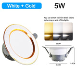 Downlight 3W 5W led Downlight 3000k 4500K 6000K AC220V-240V recessed led downlight Kitchen living room Indoor recessed downlight
