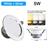 Downlight 3W 5W led Downlight 3000k 4500K 6000K AC220V-240V recessed led downlight Kitchen living room Indoor recessed downlight