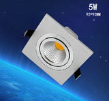 Limited Square Silver Bright Recessed 5w Led Dimmable Downlight Cob Spot Light Decoration Ceiling Lamp Ac 110v 220v Sp