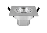 Limited Square Silver Bright Recessed 5w Led Dimmable Downlight Cob Spot Light Decoration Ceiling Lamp Ac 110v 220v Sp