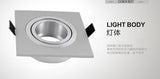 Limited Square Silver Bright Recessed 5w Led Dimmable Downlight Cob Spot Light Decoration Ceiling Lamp Ac 110v 220v Sp
