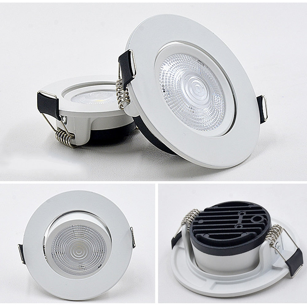 Downlight 3W 5W 7W 10W 12W Spot led downlight AC 220V White Ultra Thin Aluminum Round Recessed LED Spot Lighting