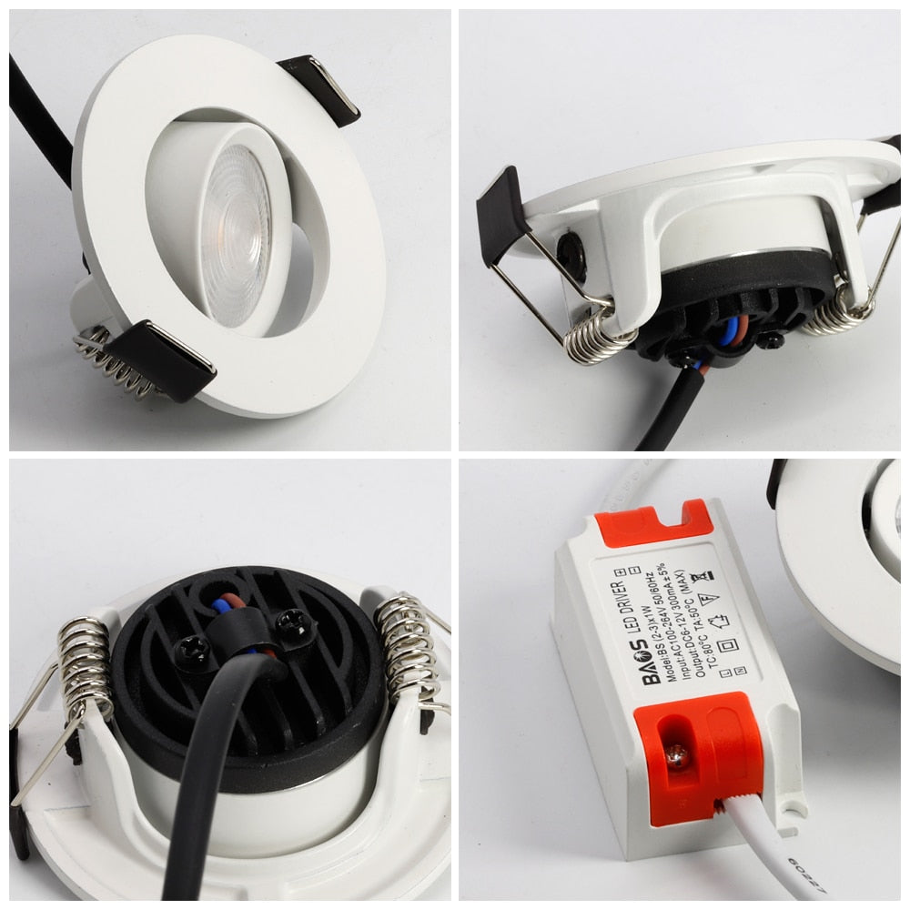 Downlight 3W 5W 7W 10W 12W Spot led downlight AC 220V White Ultra Thin Aluminum Round Recessed LED Spot Lighting