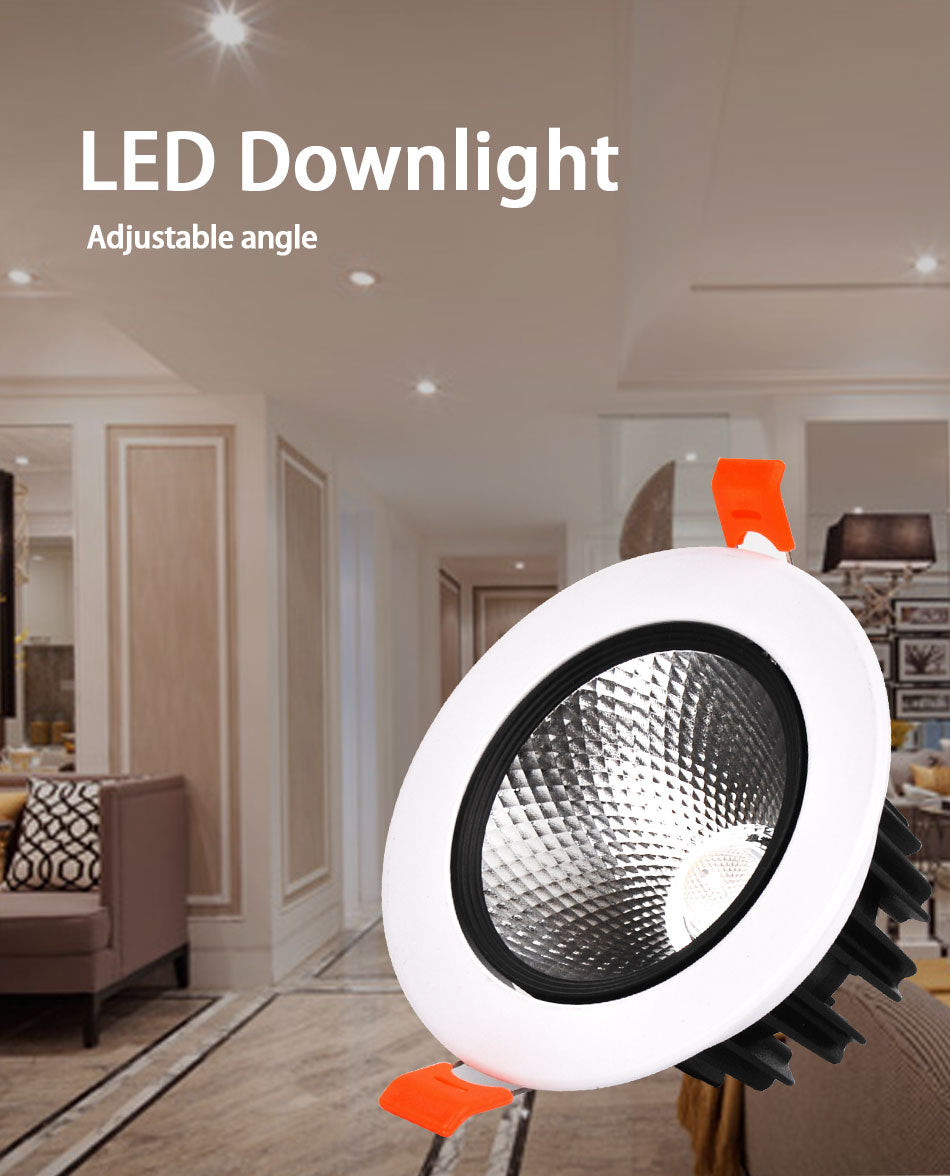 LED Downlight dimmable 3W 5W 7W 9W 12W Round Recessed Lamp 220V 110V Recessed Led Bulb Bedroom Kitchen Indoor LED Spot Lighting