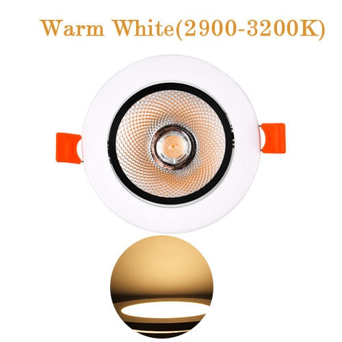LED Downlight dimmable 3W 5W 7W 9W 12W Round Recessed Lamp 220V 110V Recessed Led Bulb Bedroom Kitchen Indoor LED Spot Lighting
