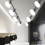 Adjustable LED COB Track Light Aluminum Ceiling Track 36W Lighting Modern Round Rail Spotlights For Home Living Room Store