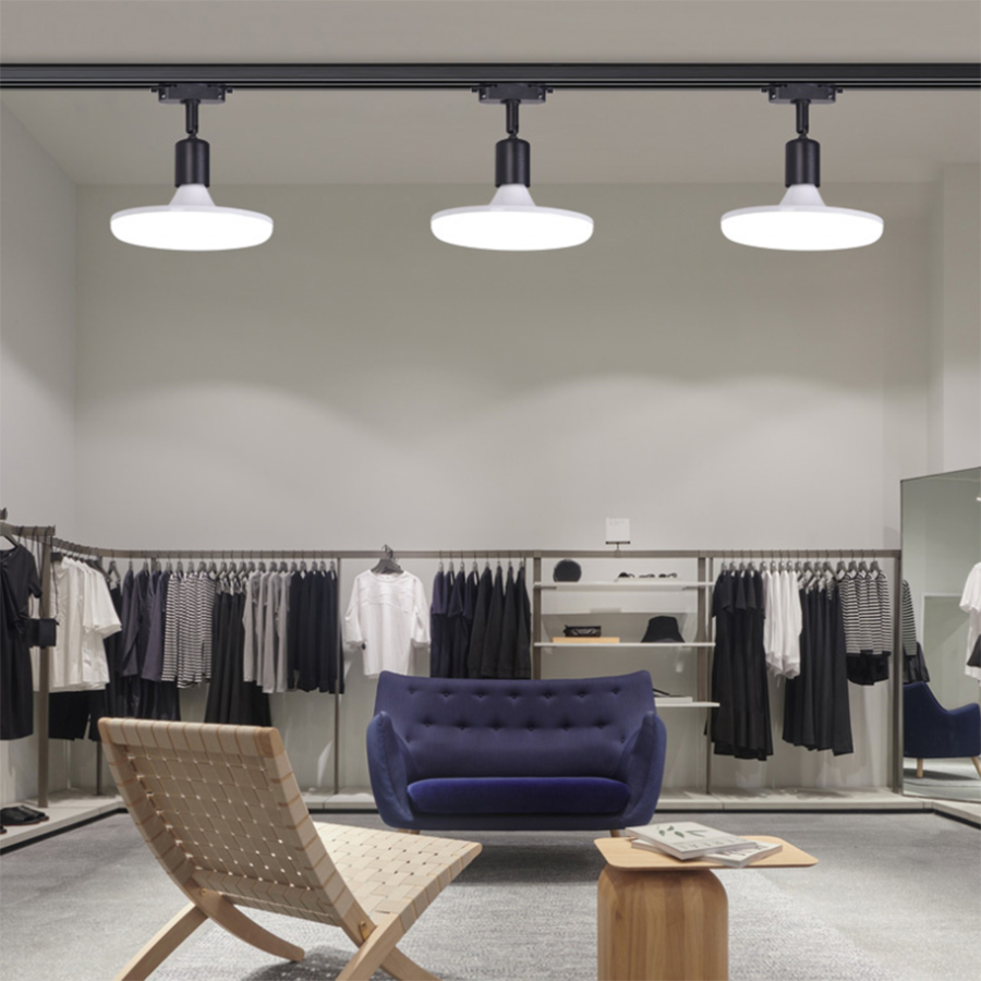 Adjustable LED COB Track Light Aluminum Ceiling Track 36W Lighting Modern Round Rail Spotlights For Home Living Room Store