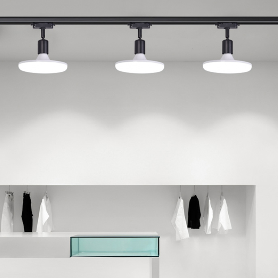 Adjustable LED COB Track Light Aluminum Ceiling Track 36W Lighting Modern Round Rail Spotlights For Home Living Room Store