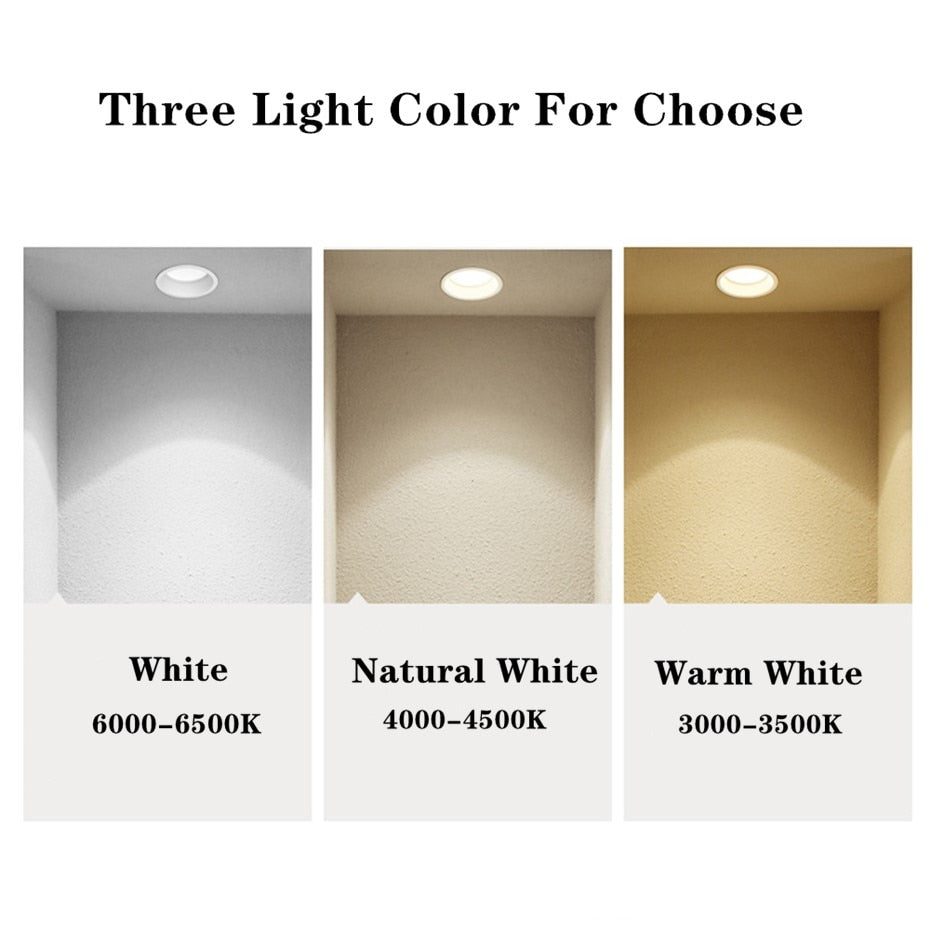 Dimmable Led Downlight Lights 7W 12W Ceiling Spot light 15w 18w LED Down Light AC85-230V Recessed Lights Indoor Spot Lighting