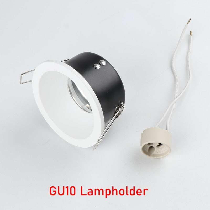 Waterproof Bathroom 1PCS Anti Glare Downlight IP65 GU10 MR16 Matt Black White Recessed Ceiling Spot Light Fitting Terminal Block