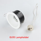 Waterproof Bathroom 1PCS Anti Glare Downlight IP65 GU10 MR16 Matt Black White Recessed Ceiling Spot Light Fitting Terminal Block