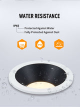 Waterproof Bathroom 1PCS Anti Glare Downlight IP65 GU10 MR16 Matt Black White Recessed Ceiling Spot Light Fitting Terminal Block