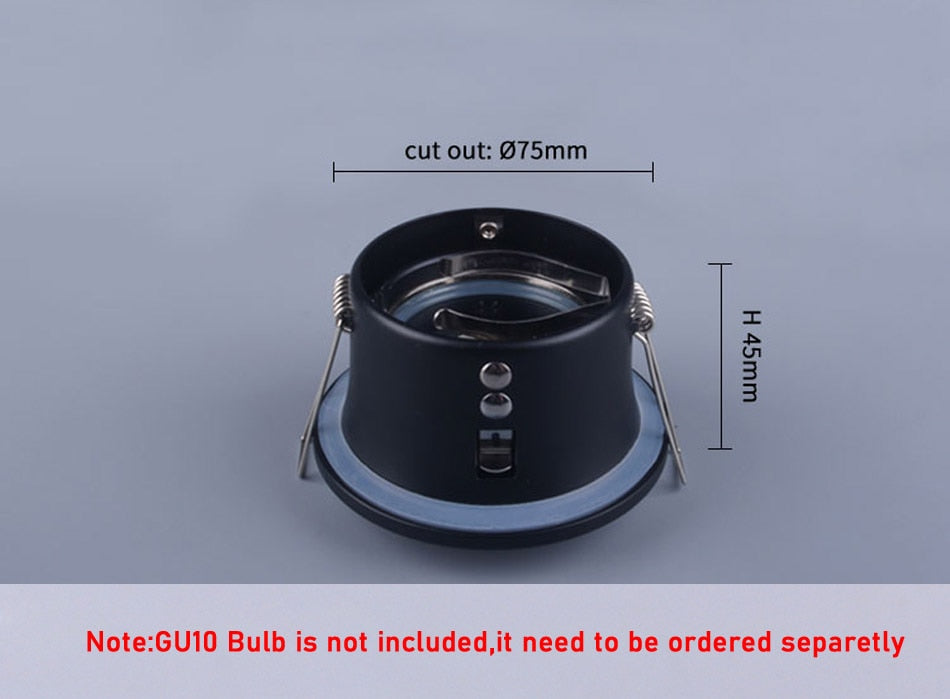 Waterproof Bathroom 1PCS Anti Glare Downlight IP65 GU10 MR16 Matt Black White Recessed Ceiling Spot Light Fitting Terminal Block