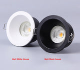 Waterproof Bathroom 1PCS Anti Glare Downlight IP65 GU10 MR16 Matt Black White Recessed Ceiling Spot Light Fitting Terminal Block