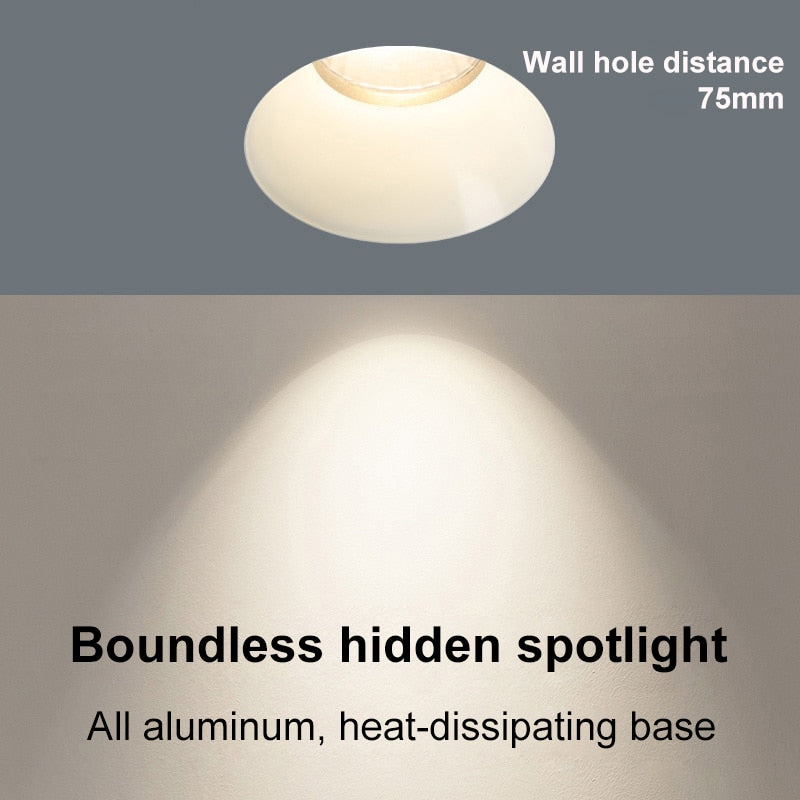 Recessed Ceiling COB Downlight Dimmable Led Lamp Deep Anti-Glare Led Spot 12W Lighting Living Room Bedroom Hotel Cafe Lampar 220