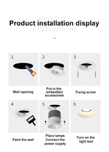 Recessed Ceiling COB Downlight Dimmable Led Lamp Deep Anti-Glare Led Spot 12W Lighting Living Room Bedroom Hotel Cafe Lampar 220