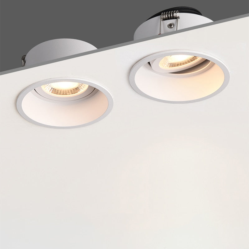 Dimmable Recessed Deep Anti-Glare COB LED Downlights 7W 10W 15W 20W LED Ceiling Spot Lights AC85~265V Indoor Background Lighting