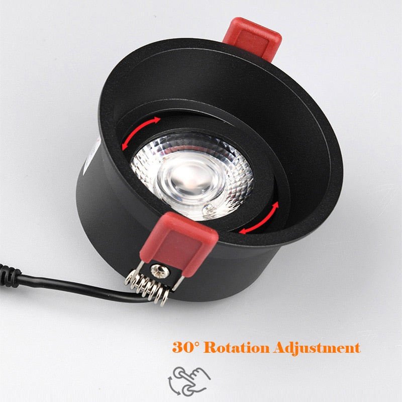 Dimmable Recessed Deep Anti-Glare COB LED Downlights 7W 10W 15W 20W LED Ceiling Spot Lights AC85~265V Indoor Background Lighting