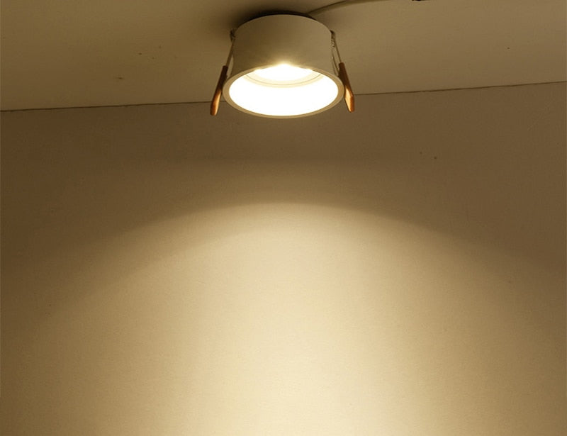 Dimmable Recessed Deep Anti-Glare COB LED Downlights 7W 10W 15W 20W LED Ceiling Spot Lights AC85~265V Indoor Background Lighting