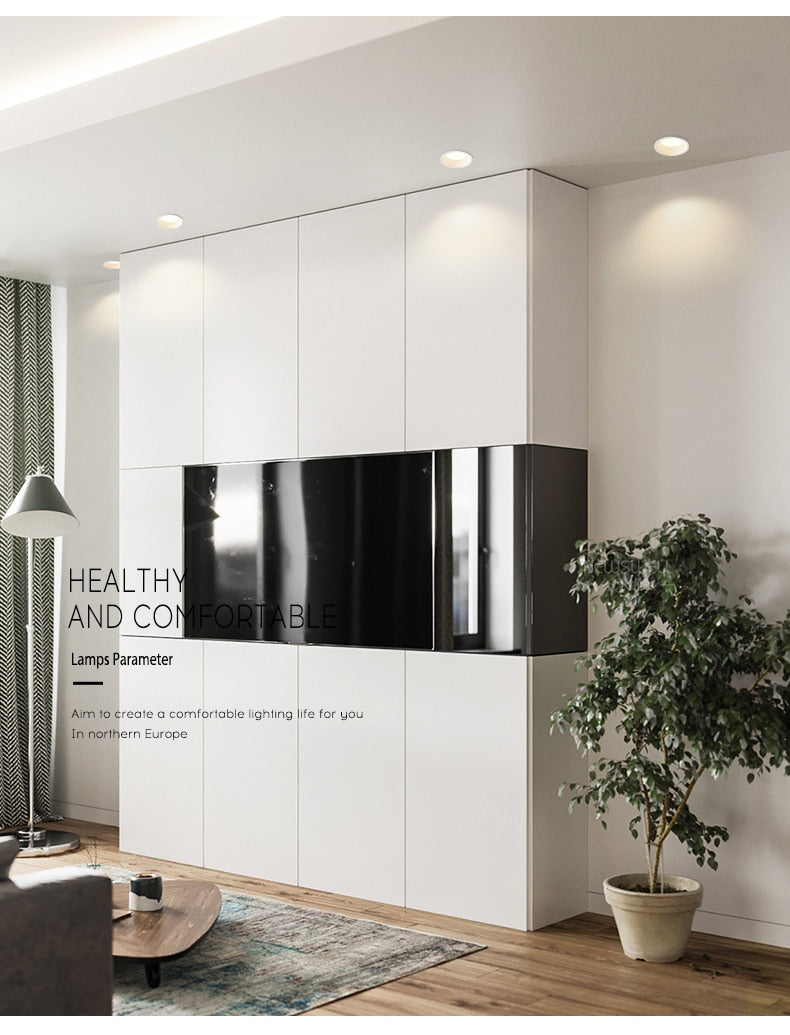 Brighter LED Downlights Dimmable AC85~265V Recessed Anti Glare 5W/7W/10W/15W Ceiling Spot Light Background Lamps Indoor Lighting