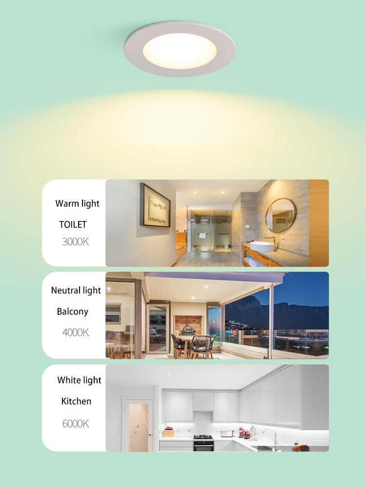 BRGT Waterproof LED Spotlights Recessed Ceiling Lamp White 7W 10W Downlight 110V 220V For Kitchen Bathroom Indoor Outdoor Lighting