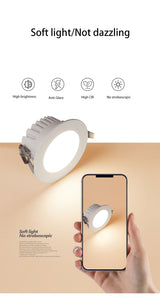 BRGT Waterproof LED Spotlights Recessed Ceiling Lamp White 7W 10W Downlight 110V 220V For Kitchen Bathroom Indoor Outdoor Lighting