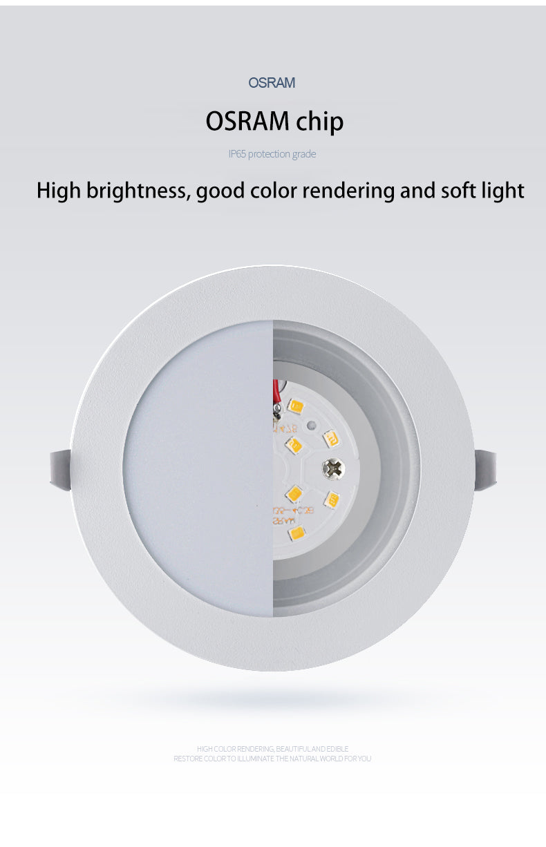 BRGT Waterproof LED Spotlights Recessed Ceiling Lamp White 7W 10W Downlight 110V 220V For Kitchen Bathroom Indoor Outdoor Lighting