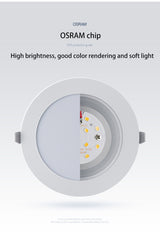 BRGT Waterproof LED Spotlights Recessed Ceiling Lamp White 7W 10W Downlight 110V 220V For Kitchen Bathroom Indoor Outdoor Lighting