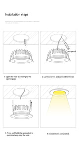 BRGT Waterproof LED Spotlights Recessed Ceiling Lamp White 7W 10W Downlight 110V 220V For Kitchen Bathroom Indoor Outdoor Lighting